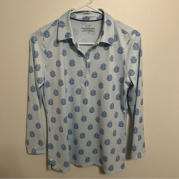 {Vineyard Vines} NWOT Performance Dry-wick Long Sleeve Polo Top - Picture 2 of 8